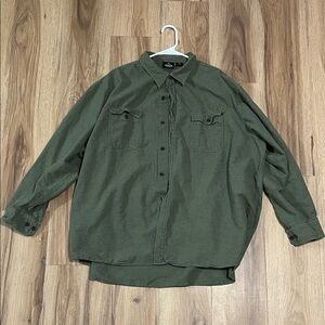 RedHead Green Button Down Casual Shirt